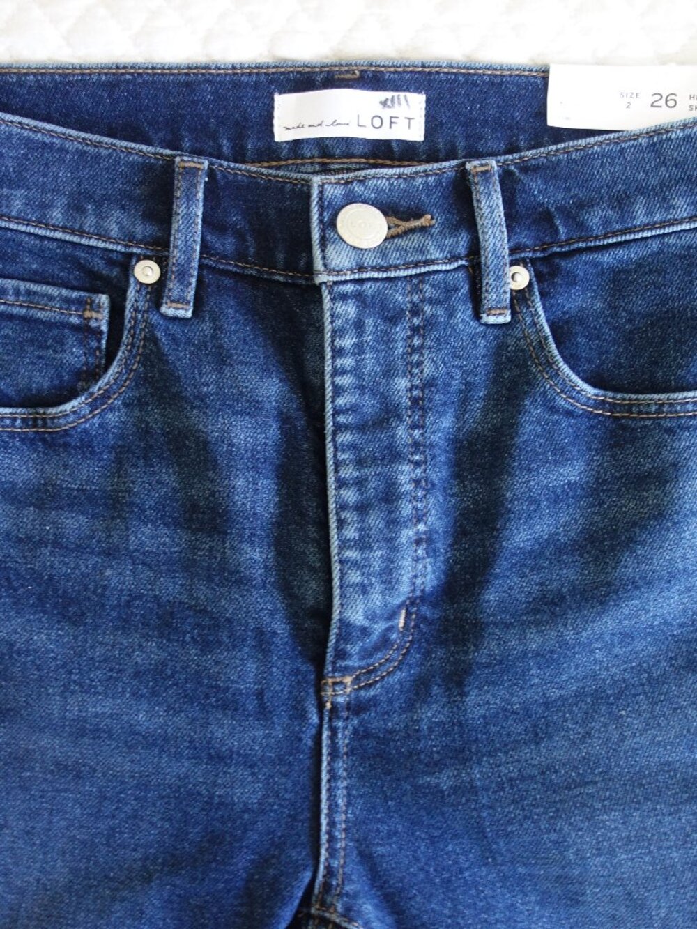 NWT LOFT High Waist Skinny Ankle Jeans Sz 2/26